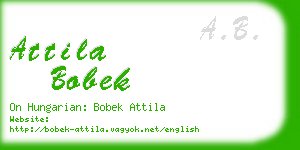 attila bobek business card